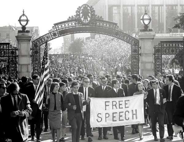 Picture of 1964 Free Speech March Regents, Sather Gate