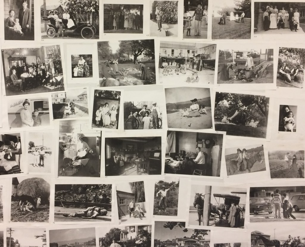 Photo collage of about 30 old-time photos.